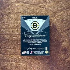 2007-08 Bobby Orr The Cup Enshrinements Auto /50 back