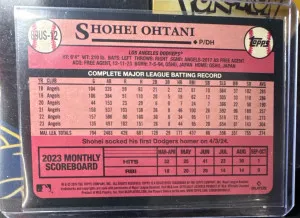 2024 Topps Update #89US-12 Shohei Ohtani 1989 Topps Baseball 35th Anniversary back