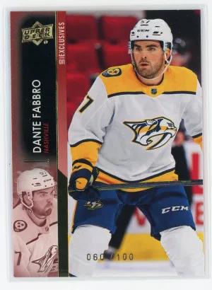 2021-22 Upper Deck #352 Dante Fabbro Exclusives 60/100