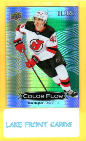 Luke Hughes [Yellow Green Spectrum] #CFL-30  87/99	2024 Upper Deck Allure Color Flow front