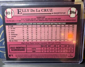 2024 Topps Chrome Elly De La Cruz 35th Anniversary Refractor #89CB-11 RC Reds back