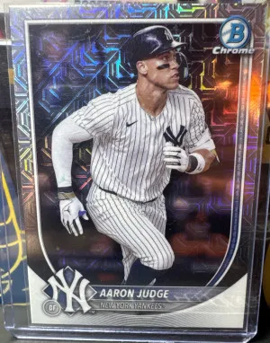 2025 Bowman #99 Aaron Judge Chrome Mojo Refractor front