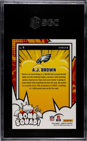 2024 Donruss Aj Brown SGC 10 back