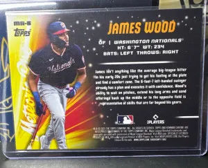 James Wood RC: 2025 Bowman Chrome Mega Meteoric Rise Mojo Refractor #MR-5 back