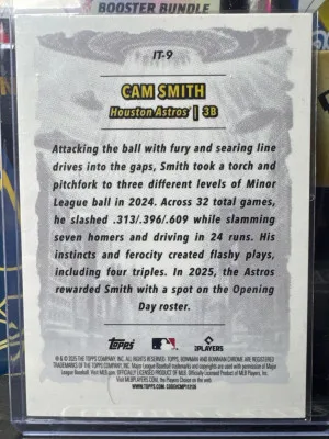 2025 Bowman Chrome Cam Smith It Came To The League #IT-9 RC Houston Astros back