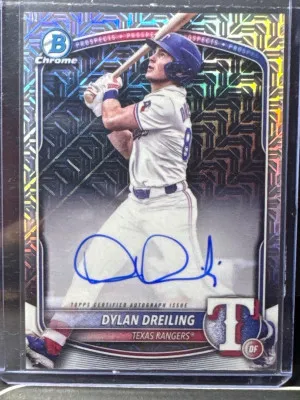 Dylan Dreiling - 2025 Bowman Chrome Mojo Refractor #BMA-DDR (AU) front