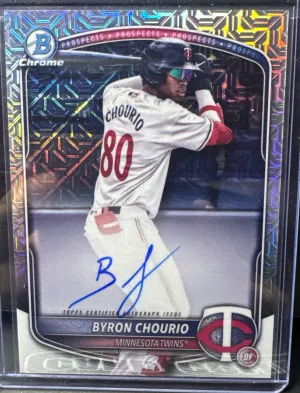 2025 Bowman Chrome Prospect Mega Box Auto Byron Chourio #BMA-BC Auto front