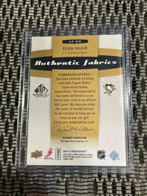 2010 Evgeni Malkin Patch /100 back