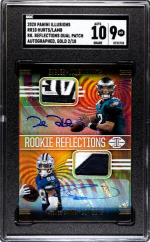 2020 Panini Illusions Hurts/Lamb SGC 9 gold  2/10 front
