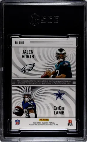 2020 Panini Illusions Hurts/Lamb SGC 9 gold  2/10 back
