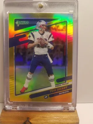 2021 Tom Brady Donruss Gold Press Proof front