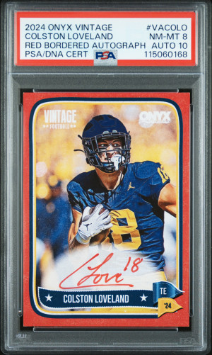 2024 Onyx Vintage Colston Loveland Red Bordered Autograph front