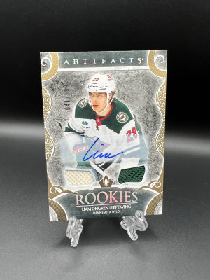 Liam Ohgren Rookie Gold Auto Materials /199 front