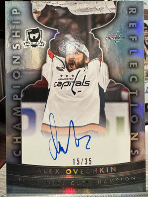 2022-23 UD The Cup Championship Reflections /35 Auto Alex Ovechkin Capitals front