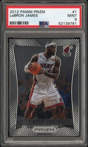 2012 Panini Prizm Lebron James PSA 9 front