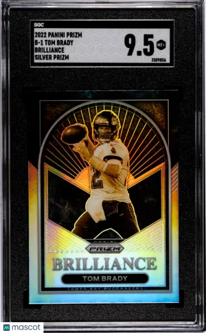 Tom Brady 2022 Panini Prizm #B-1 Brilliance Silver SGC9.5 MINT+ Buccaneers front