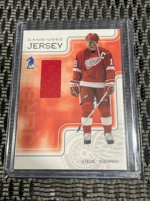 2003 Steve Yzerman Game Used Jersey Patch front