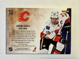 2012 Panini Prime Seams - Jarome Iginla 4/4 back