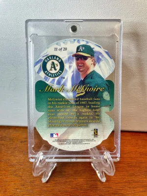 1997 Fleer Flair Showcase MARK MCGWIRE Diamond Cuts #11 Athletics Die-Cut back