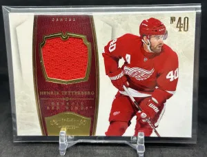 Henrik Zetterberg 2010-11 Panini Dominion Jersey Relic Gold /99 #37 Red Wings front