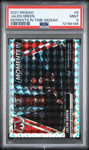 2021 Panini Mosaic Moments In Time Jalen Green Moments In Time-Mosaic front