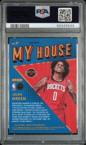 2021 Panini Donruss Optic My House Jalen Green My House-Purple back