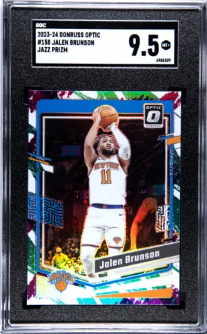 2023-24 Donruss Optic Jalen Brunson SGC 9.5 front