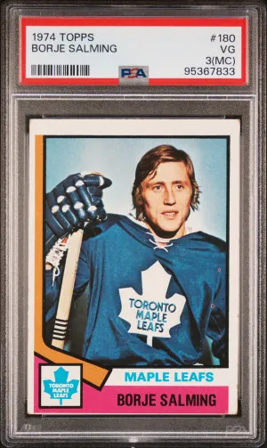 1974 Topps Borje Salming PSA 3 front
