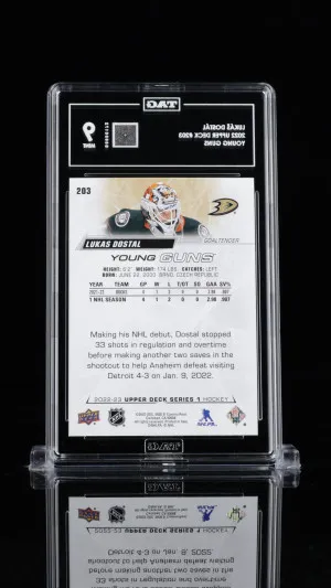 Lukáš Dostál 2022 Upper Deck Young TAG 9 Guns #203 back