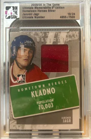 2008-09 Jaromir Jagr In The Game Ultimate Memorabilia Hometown Heroes /7500 front