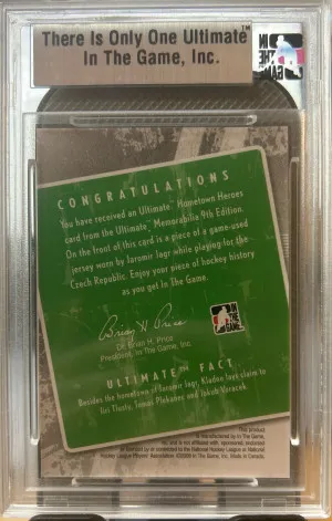 2008-09 Jaromir Jagr In The Game Ultimate Memorabilia Hometown Heroes /7500 back