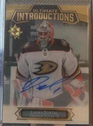 2022-23 Ultimate Introductions Lukas Dostal Auto front