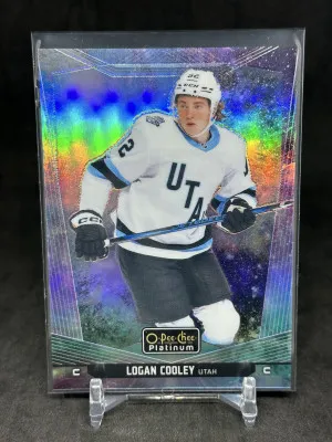 Logan Cooley 2024-25 Upper Deck O-Pee-Chee Platinum Cosmic /65 #99 Utah front
