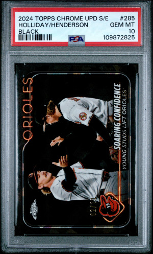2024 Topps Chrome Sapphire Update Series Holliday/Henderson Black front