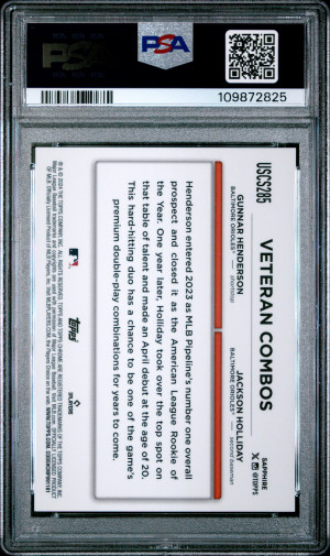 2024 Topps Chrome Sapphire Update Series Holliday/Henderson Black back