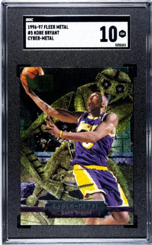 1996-97 Fleer Metal Kobe Bryant SGC 10 front