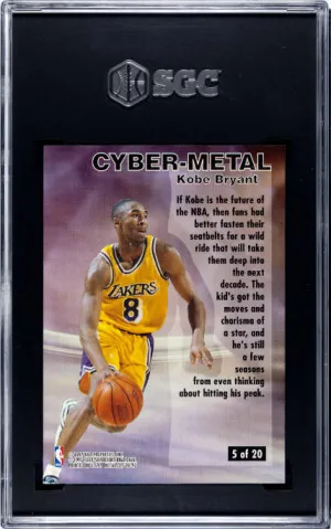 1996-97 Fleer Metal Kobe Bryant SGC 10 back