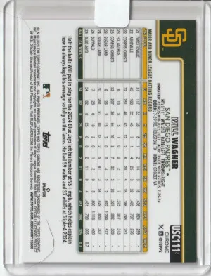 2025 Topps Chrome Update Gold Refractor 22/50 Will Wagner back