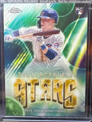 2024 Topps Chrome Update Stratospheric Stars Pete Crow Armstrong #SSC-34 RC Cubs front