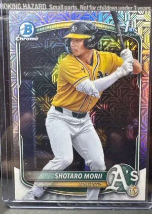 Shotaro Morii 2025 Bowman Chrome 1st Bowman Mega Box Mojo Refractor front