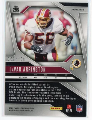 2024 Panini Prizm #295 LaVar Arrington Hyper /180 back