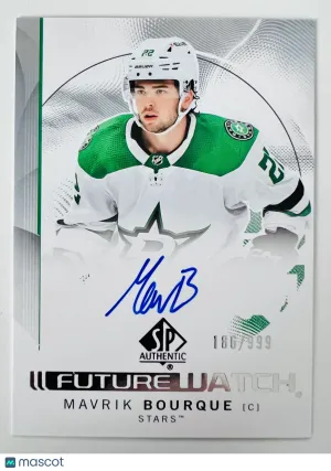 2024 Upper Deck SP Authentic Future Watch Mavrik Bourque Rookie 186/999 front