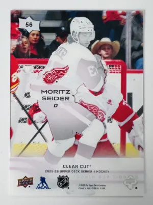 2025 Upper Deck Series 1 Moritz Seider Clear Cut back