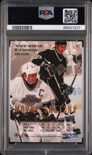 1995 Skybox Emotion Wayne Gretzky #81 PSA 10 back
