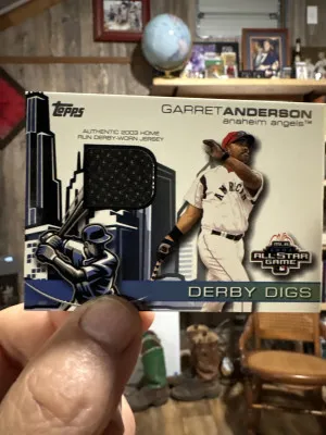 Garret Anderson Topps derby digs patch front