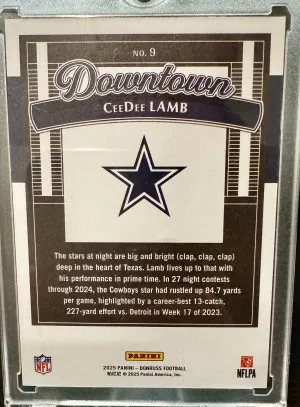 2025 Panini Donruss 🔥CeeDee Lamb🔥 🏢Downtown 🏢Dallas Cowboys. back