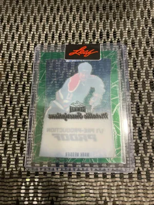 Mark Messier Leaf Metal 1/1 Pre-Production Proof back