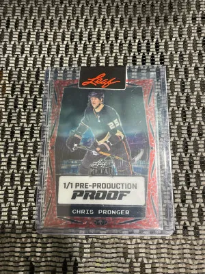 Chris Pronger Leaf Metal 1/1 Pre-Production Proof front