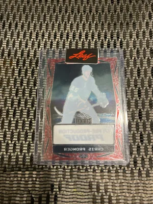 Chris Pronger Leaf Metal 1/1 Pre-Production Proof back