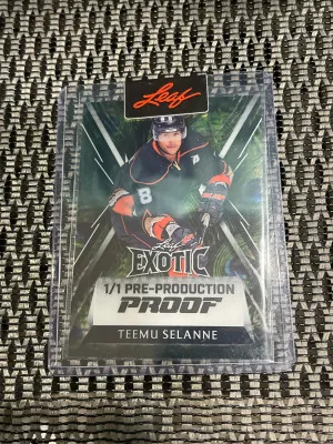 Teemu Selanne Lead Exotic 1/1 Pre-Production Proof front